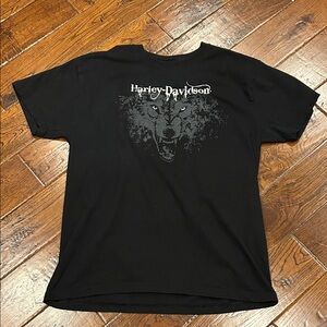 Doc’s Harley-Davidson Shawano County WI Graphic Black T-Shirt Size Large USED